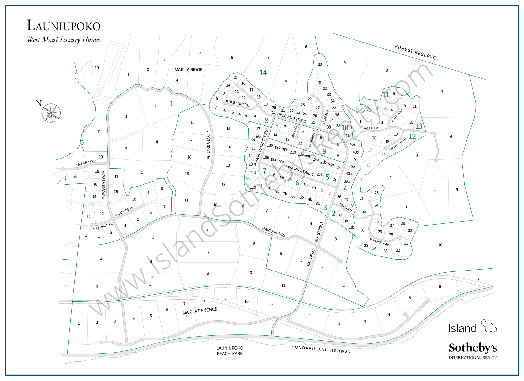 Map of Launiupoko Maui